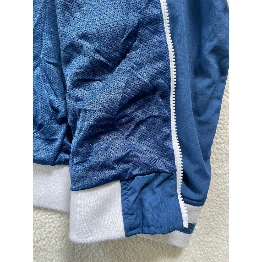 AE American Eagle‎ Mens XXL Bomber Jacket Blue Striped Cuffs Trim Lined Premium